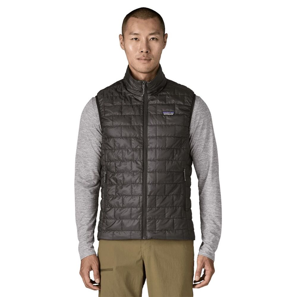 Patagonia Black Quilted Nano Puff Full Zip-Up Vest Jacket Men's Size XL